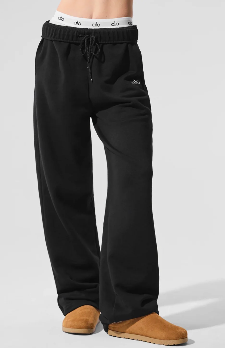 ALO Accolade Straight Leg Sweatpant 'BLACK'