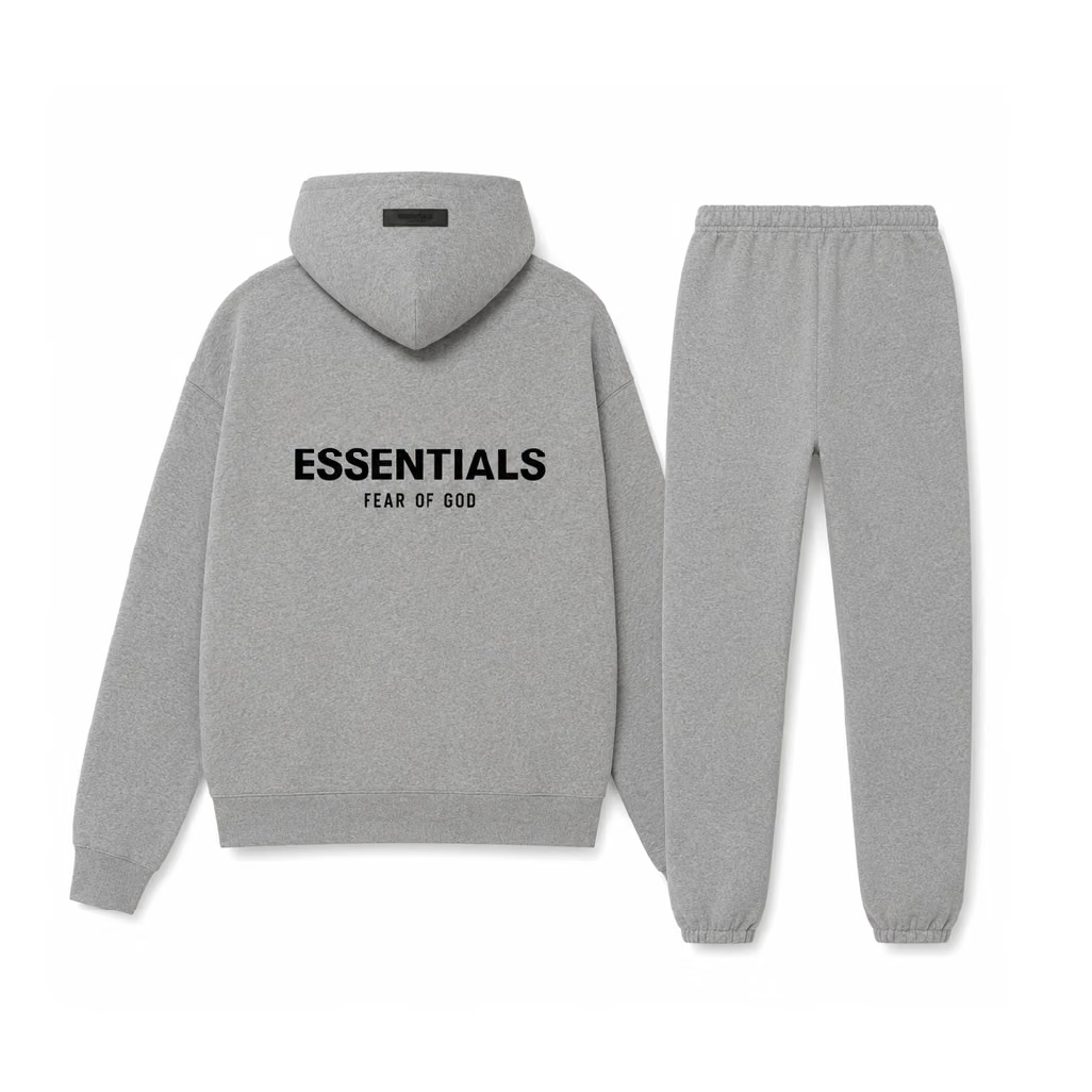 Essentials ‘DARK HEATHER OATMEAL’ (SS22) Hoodie & Sweatpant Set