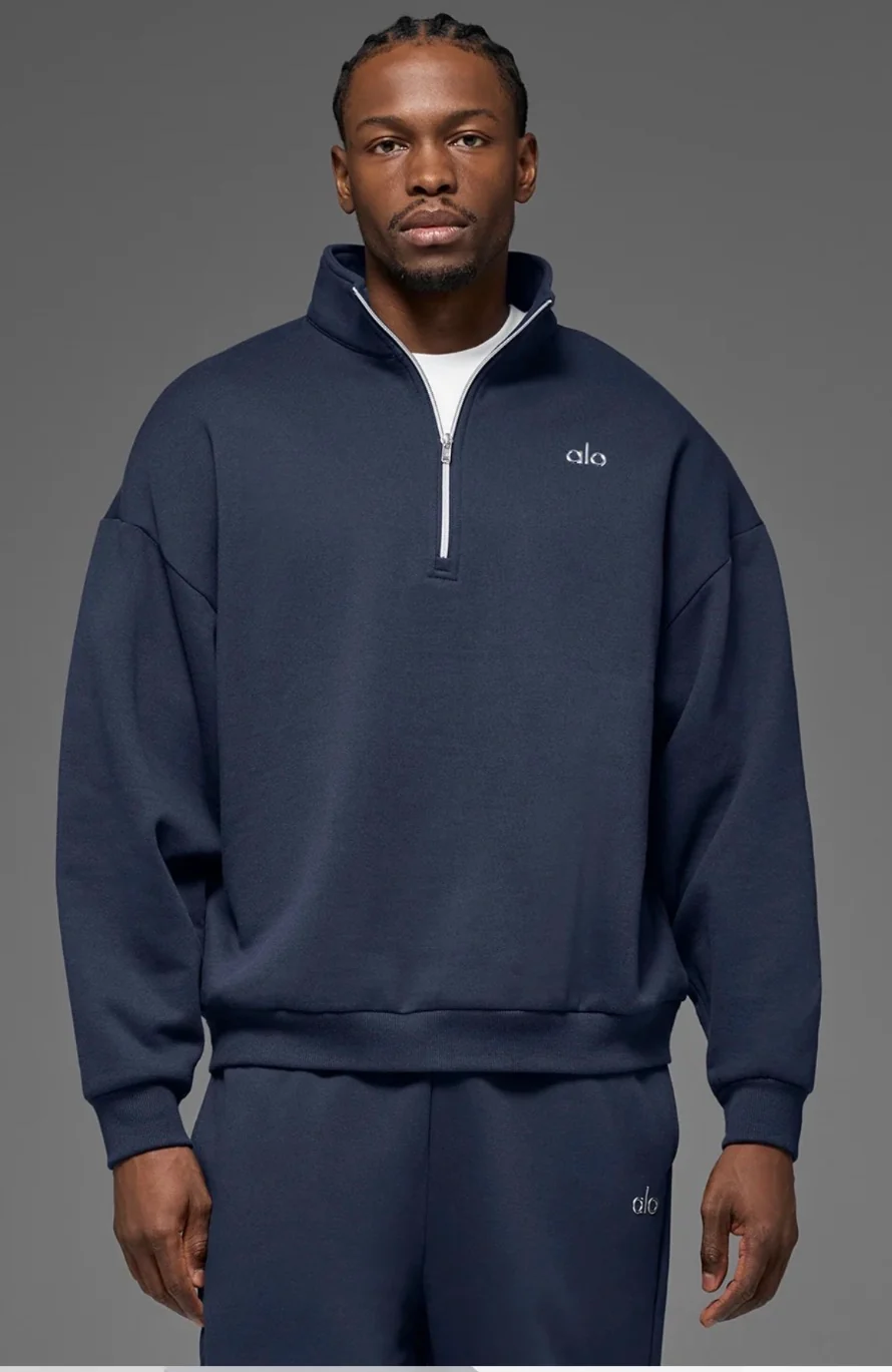 ALO Accolade 1/4 Zip Pullover 'NAVY