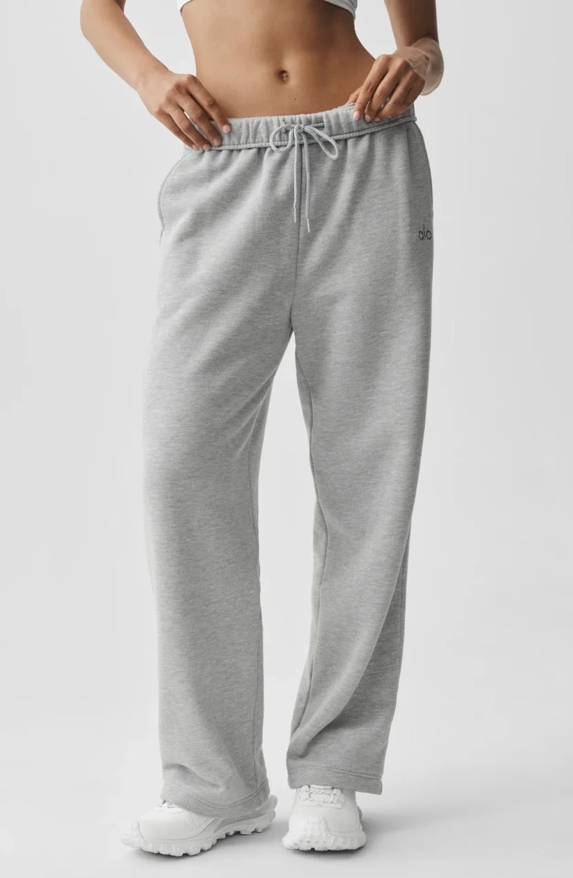 ALO Accolade Straight Leg Sweatpant 'Athletic Heather Grey'