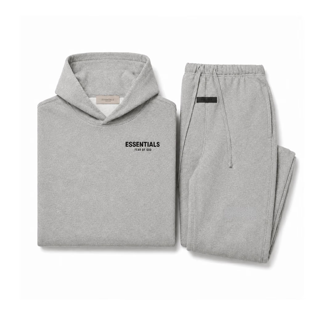 Essentials ‘DARK HEATHER OATMEAL’ (SS22) Hoodie & Sweatpant Set